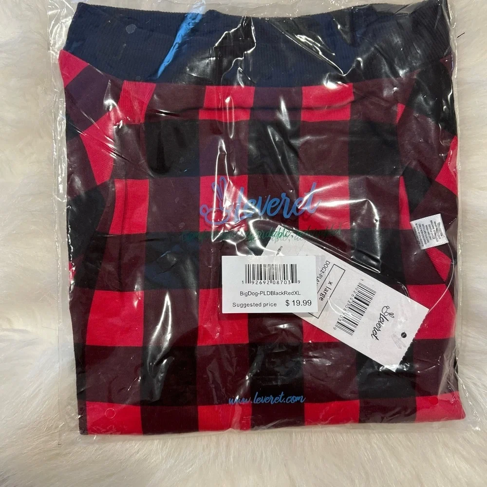 Plaid Dog Sweater - Red and Black